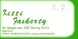 kitti faskerty business card